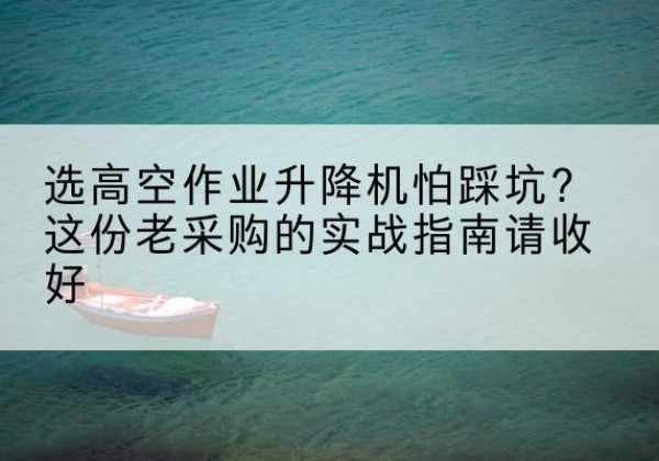 阿城高空作业升降机厂家推荐-选高空作业升降机怕踩坑？这份老采购的实战指南请收好