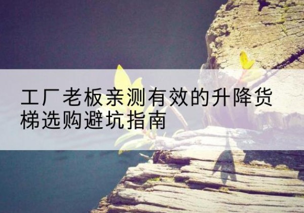 阿城升降货梯怎么选-工厂老板亲测有效的升降货梯选购避坑指南